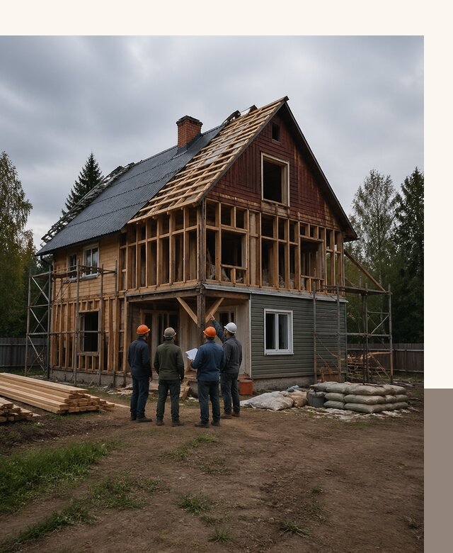 Реконструкция дачного дома в Кумертау под ключ с проектом